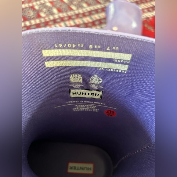 Hunter refined gloss lavender boots - Picture 2 of 4